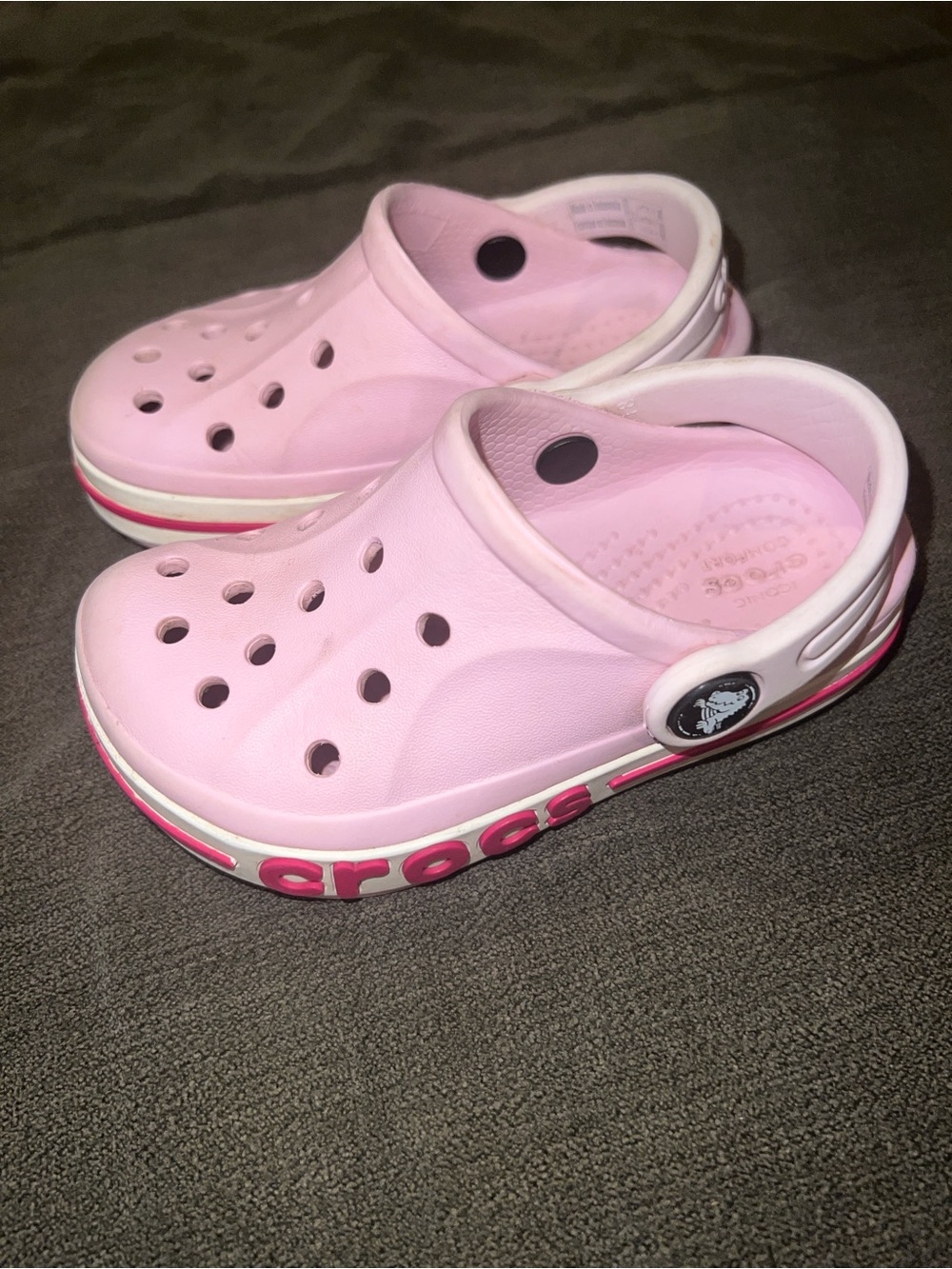 CROCS Kids' Classic - Light Pink with White Trim
